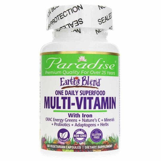 Earth's Blend Superfood Multivitamin with Iron, PHE